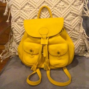 Dooney & Bourke Medium Leather Backpack in Yellow